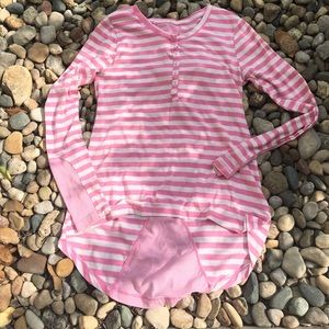 Urban Outfitters Pink Stripes Long Sleeve Tee